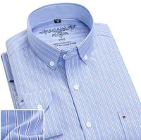 

Mens Casual Shirt Turn-down Collar Long Sleeve Formal Slim Fit Stripe Oxford Tuxedo Shirts