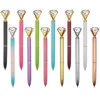 Large Diamond Pen Ballpoint Pens Bling black Ink pen For School Stationery Office Supplies
