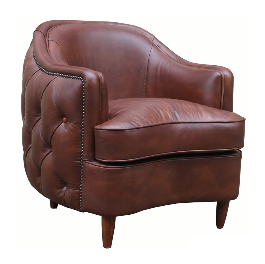 Vintage Genuine Leather Living Room Armchair Buy Leather Armchair 