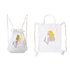 Custom Cotton Canvas String Drawstring Backpack