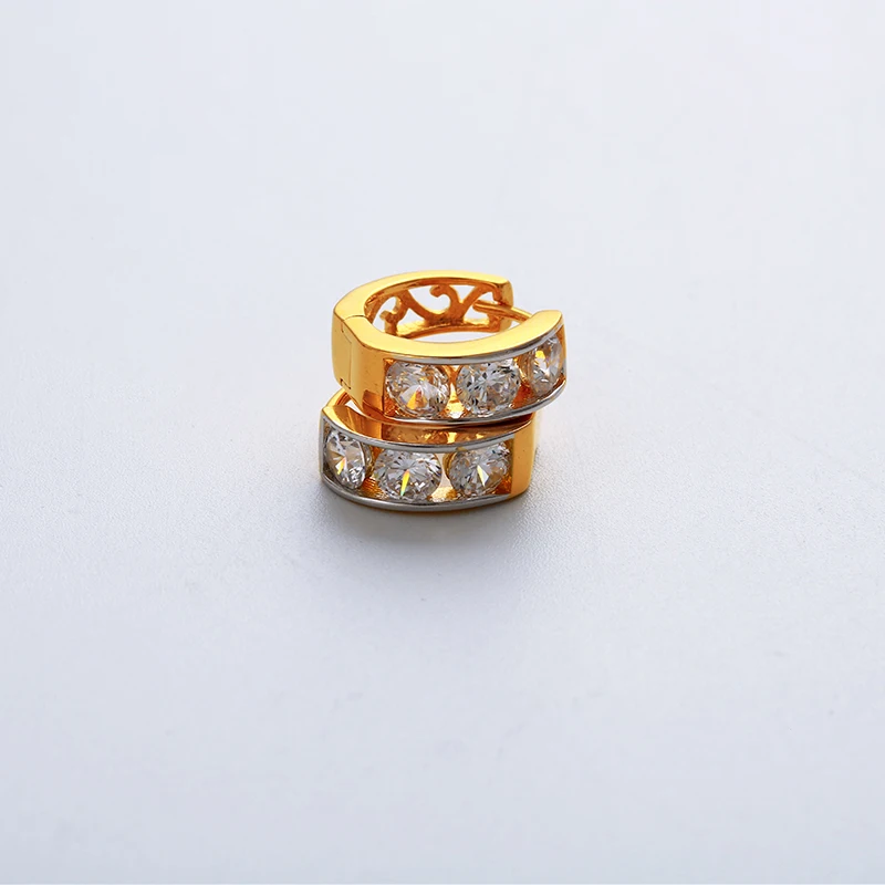 

new latest gold earring designs cubic zirconia jewels clip-on earring women
