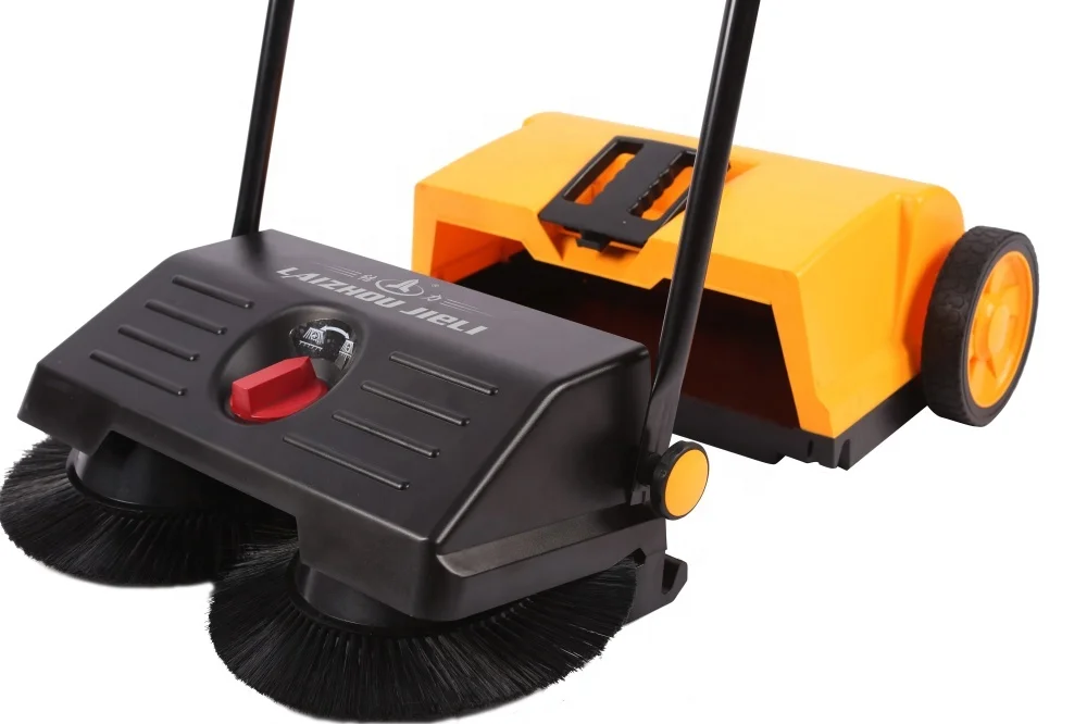 Jl550 Walkbehind Manual Push Sweeper 21" Dual Brushes Buy Sidewalk Sweeper For Sale,Garbage