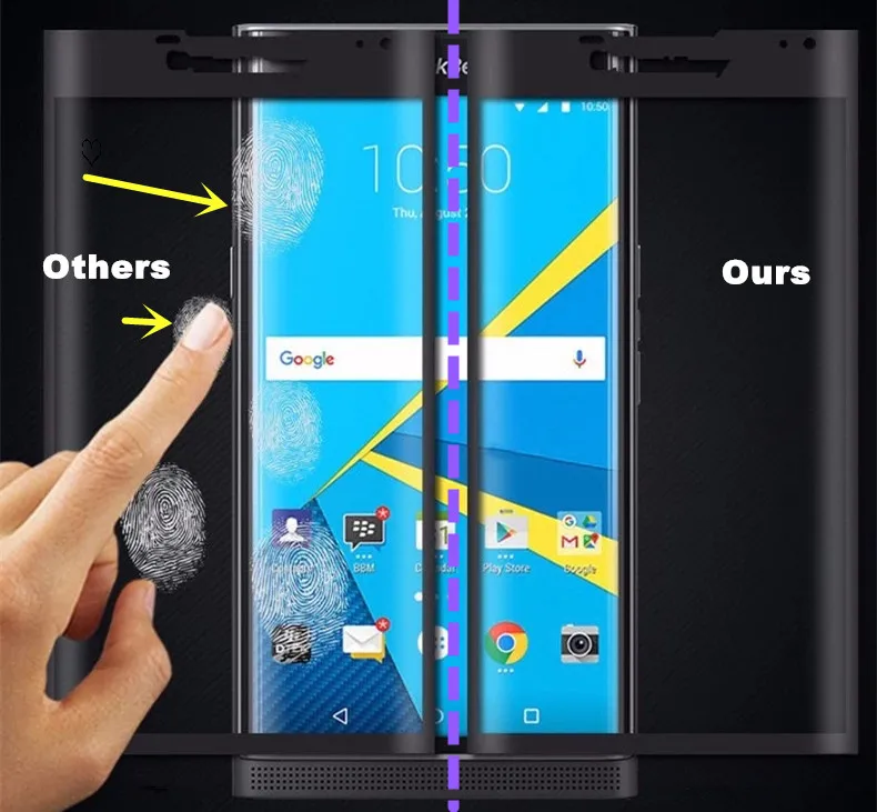 Lower MOQ Premium 3D tempered glass film for Blackberry Priv