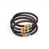 Colorful Rainbow Gay Lesbian Pride Direct for Homosexual Men LES Homosex Equality Jewelry Leather Bracelet