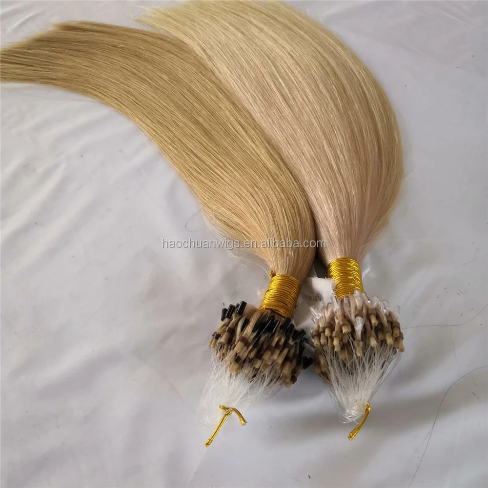 European Remy Hair Unprocessed Micro Links Hair Extensions,Nano Ring