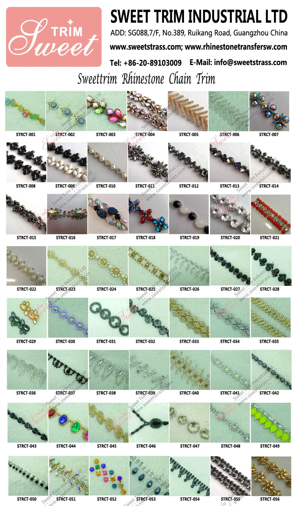 various size Wholesale Fashion bling bling decorative rhinestone trim
