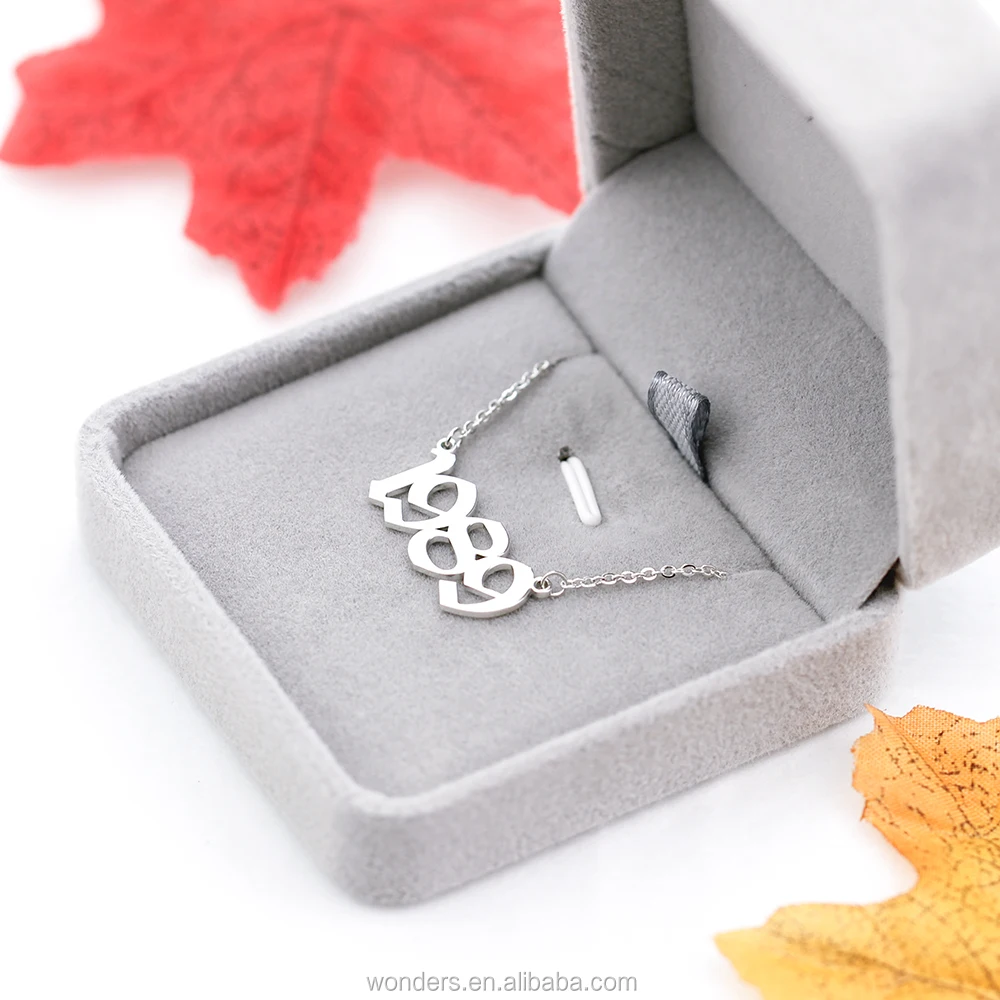 

Custom Name Number Plate Necklace For Women Girls Birthday Gifts