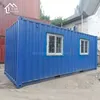Cheap 20ft converted shipping container house building kits with solar power