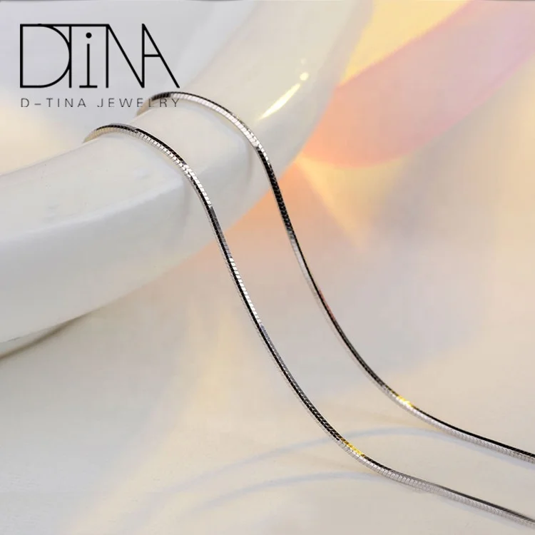 

DTINA SY3 Fashion 925 Sterling Silver Snake Bone Chain Exquisite Silver Necklace, Silver color