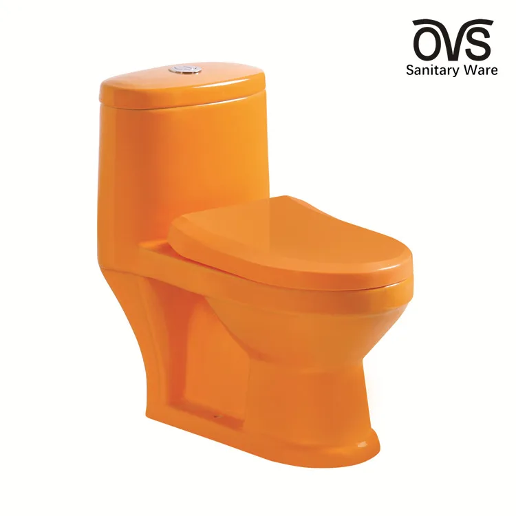 Ceramic Sanitary Ware Orange Color Kindergarten Toilets For Children
