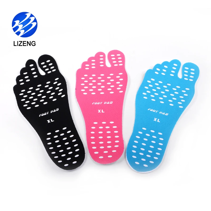 

Anti Slip Shoe Pad Elastic Foot Protect Beach Insole Nakefit Insoles, Black , blue or customzied