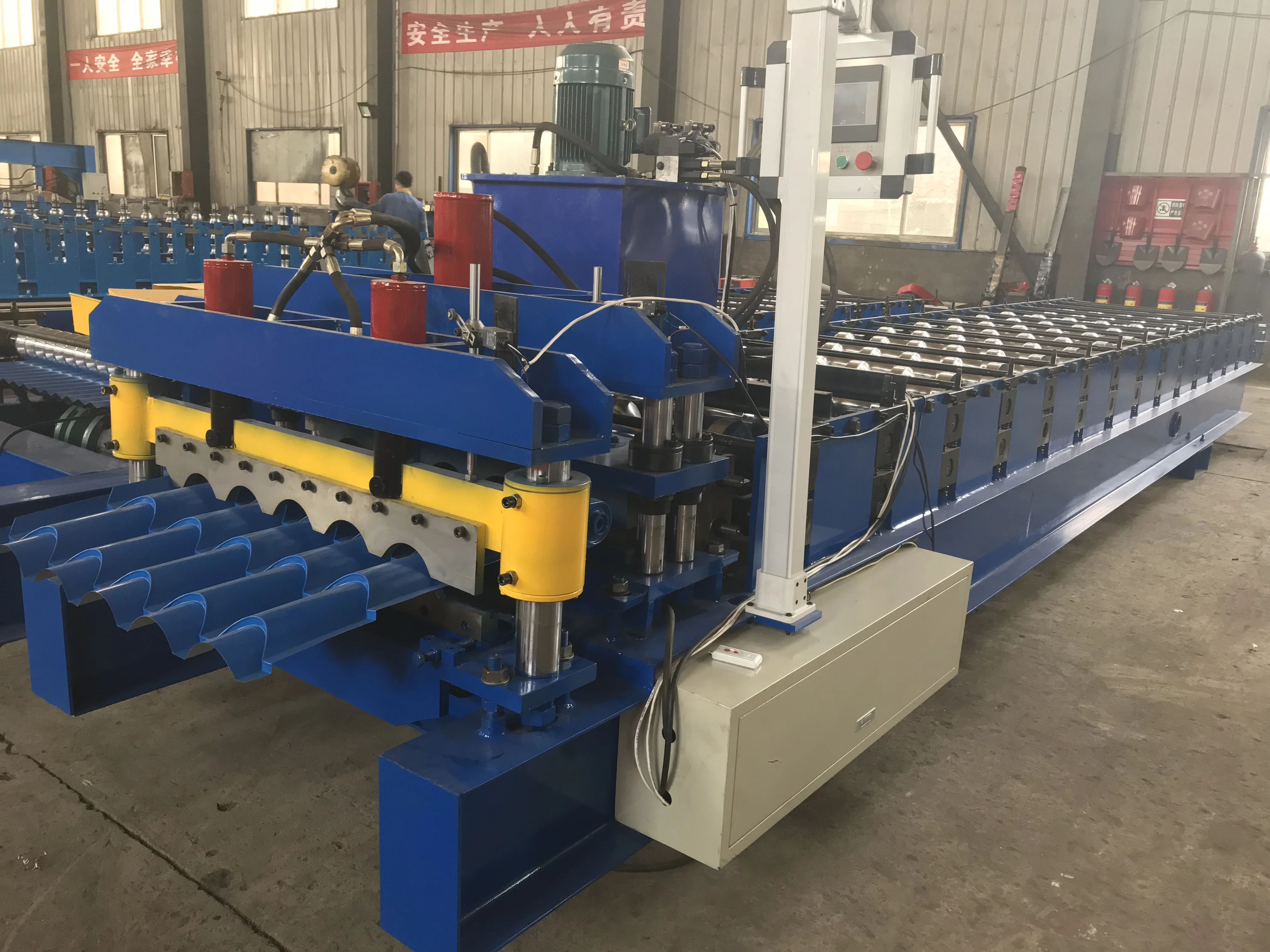 Africa Hot Sale 800 Metal Glazed Steel Profile Galvanized Roofing Sheet Tile Roll Forming Machine For Sale