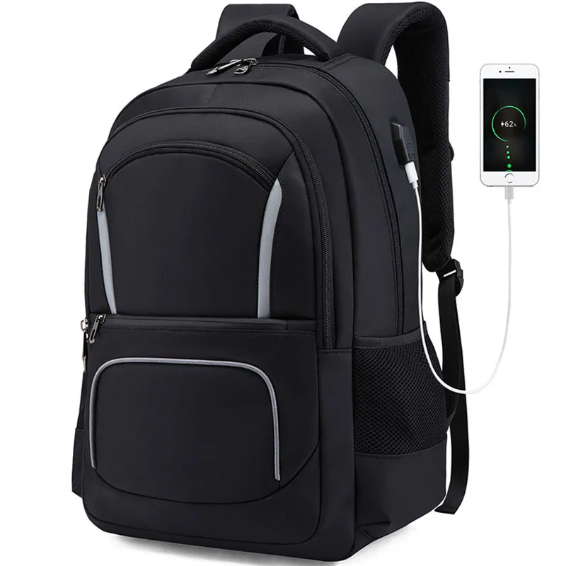 

Wholesale Reflective Waterproof Mens USB Charger Smart 17" Laptop Bags Anti Theft Bag Backpack Low MOQ, Customized color