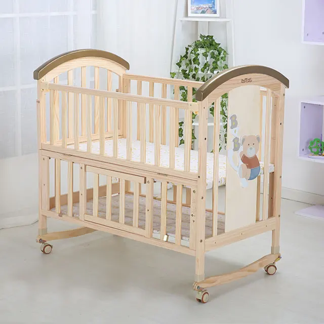 Beautiful Solid Baby Cribs/baby Rocking Cribs Can Easily Converts Into ...