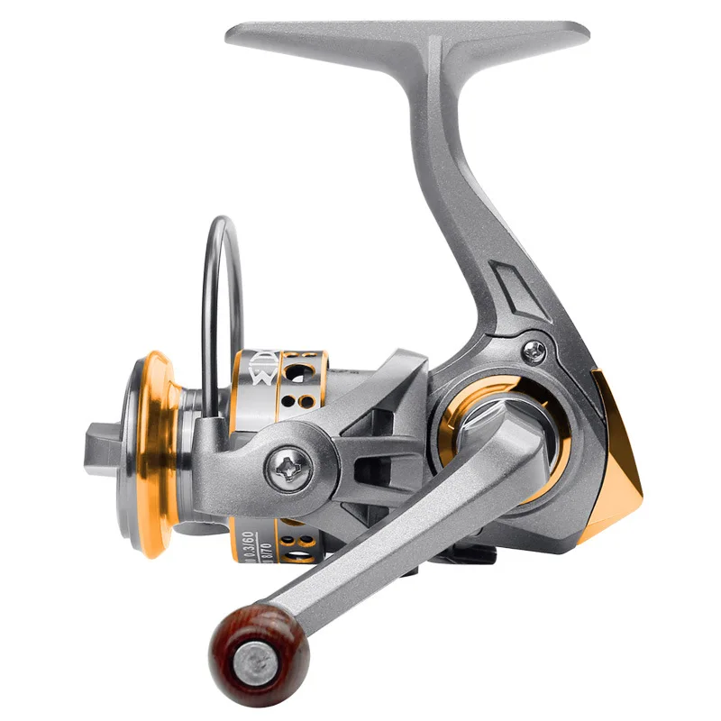 

Mini Spinning Reel Portable 12BB 5.2:1 Left Hand Metal Spool Stainless Steel Small Ice Fishing Spinning Reel, 2 colors