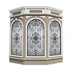 Customized anti-theft window grill luxury antique wrought iron window guard design