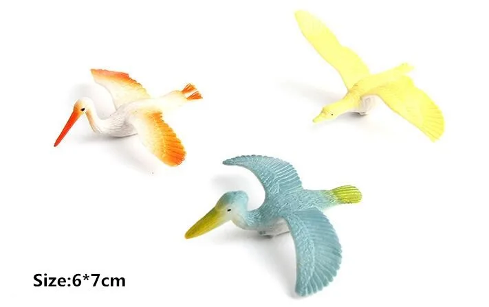 New Fashion 12pcs Set Plastic Birds Models Plastic Animal Figures In ...