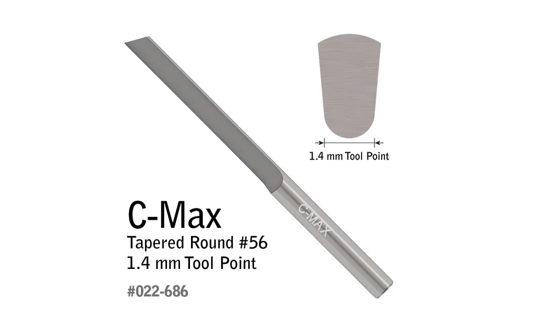 Round Graver. C-Max Carbide Grave Onglette Nr.0. Round tool