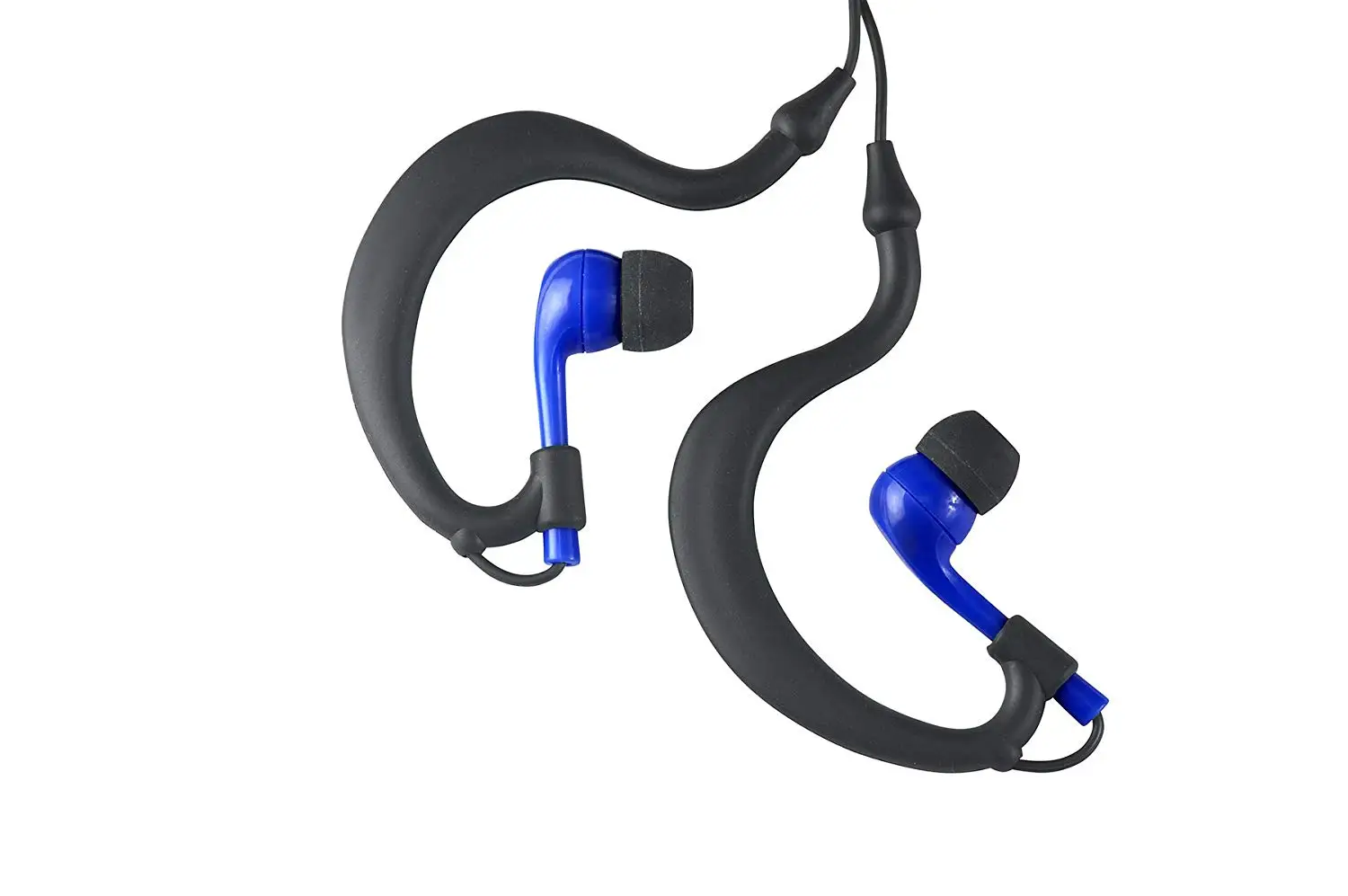 Uwater Triple-Axis 100% Waterproof Action Stereo Earphones-Black/Blue