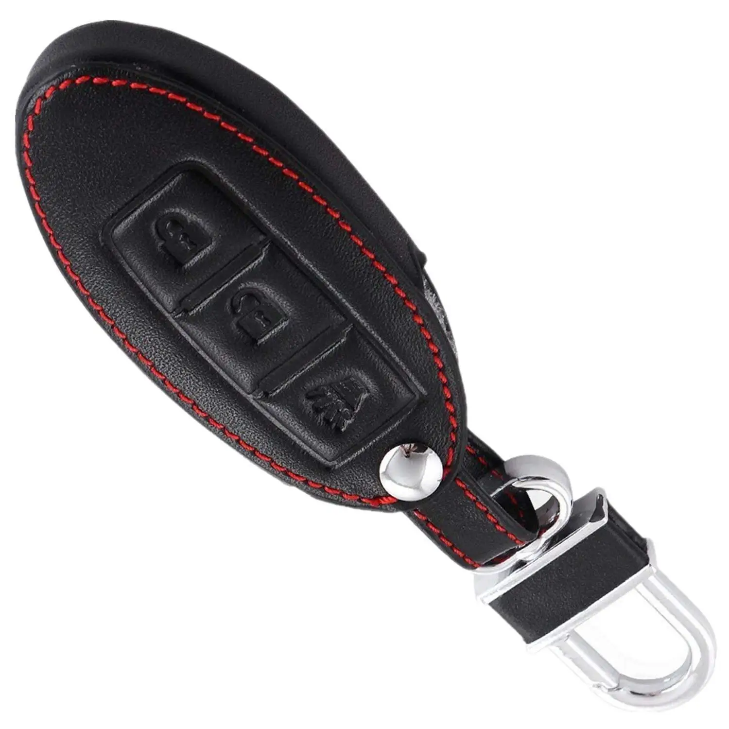 Rpkey Leather Keyless Entry Remote Control Key Fob Cover Case protector For 3 Button Nissan Pathfinder Rogue Versa Murano CWTWB1U729 285E3-EM30D