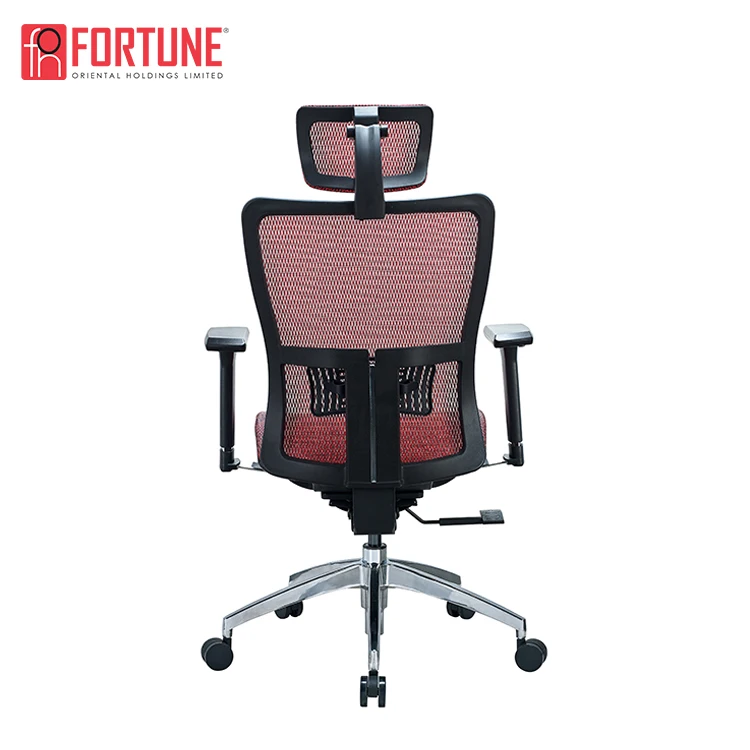 High back vintage office swivel mesh chair with headrest for big project