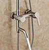 Brass Best Quality faucet shower set 304 Stainless Steel Wall-mount Bath Tub Rain-style Shower Faucet Mixer Tap Set