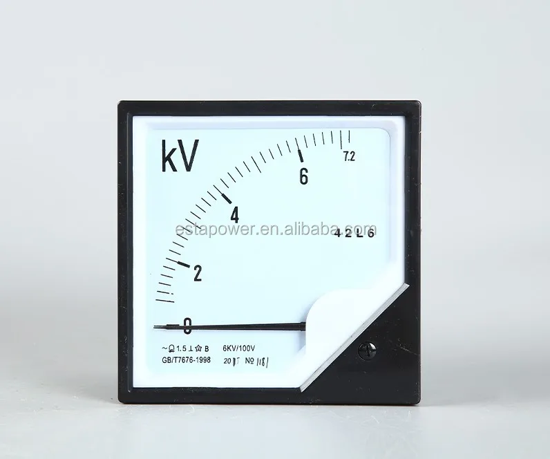 Voltage Meter 6kv/100v Pointer Type Ac Voltmeter 120*120 Ac Voltage Indicator Buy Ac7.2kv 6kv