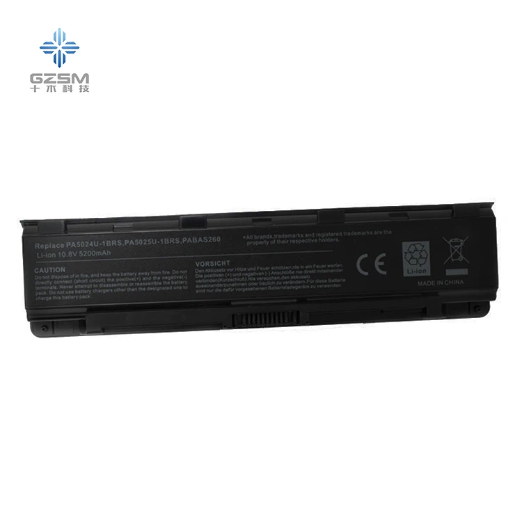 

Laptop Battery for Toshiba Satellite PA5024U-1BRS 5024 battery 5023 C850 C855D PA5023U-1BRS PA5024 PA5023 PA5024U laptop battery, Black