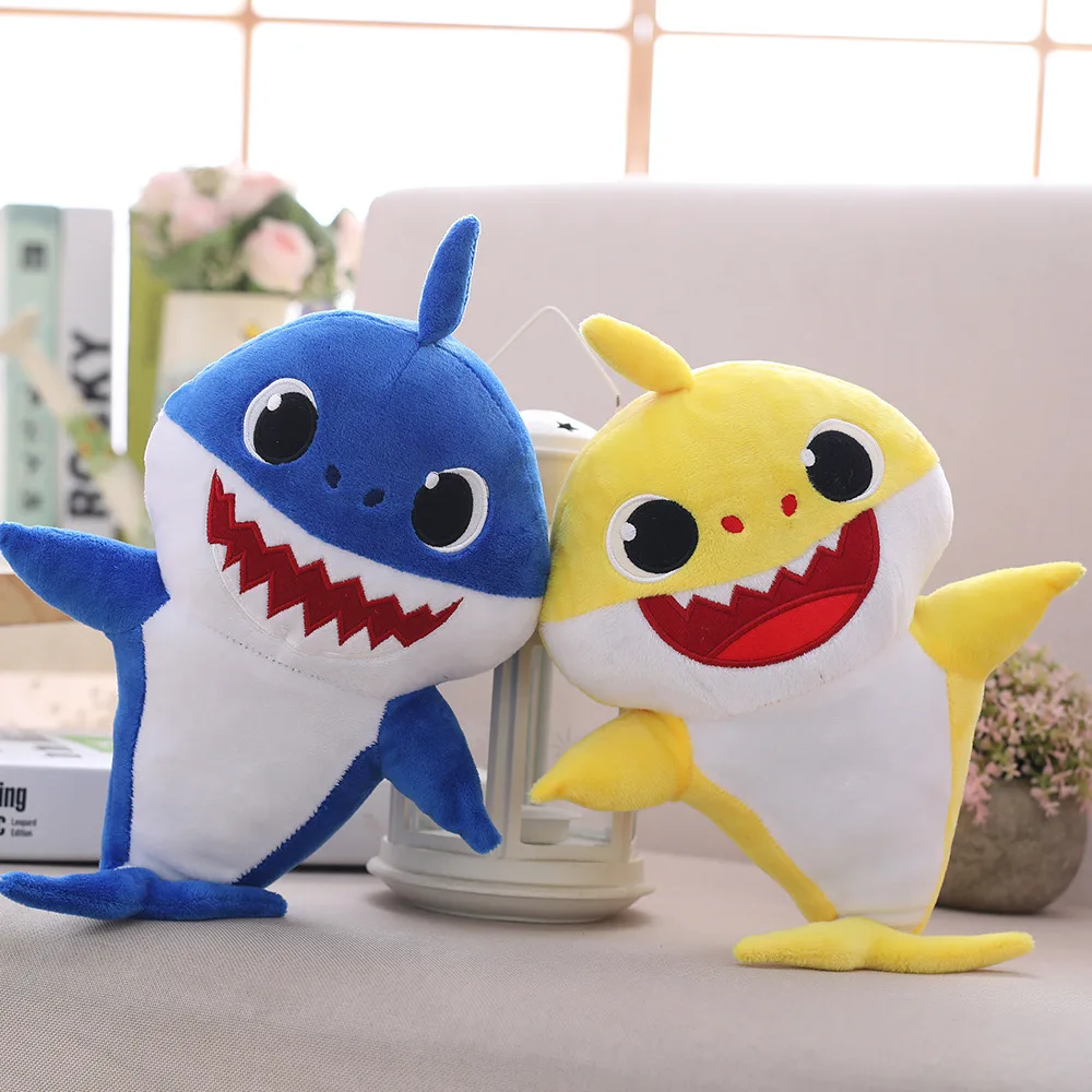 2019 luminous easter gift cute baby shark plush toy animal plush