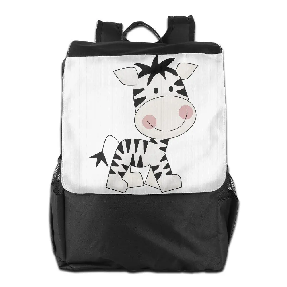 KING ROYAL Outdoor Travel Backpack Bag - Cartoon Cute Zebra Unisex Casual Shoulder Bag Backpack Daypack Rucksack