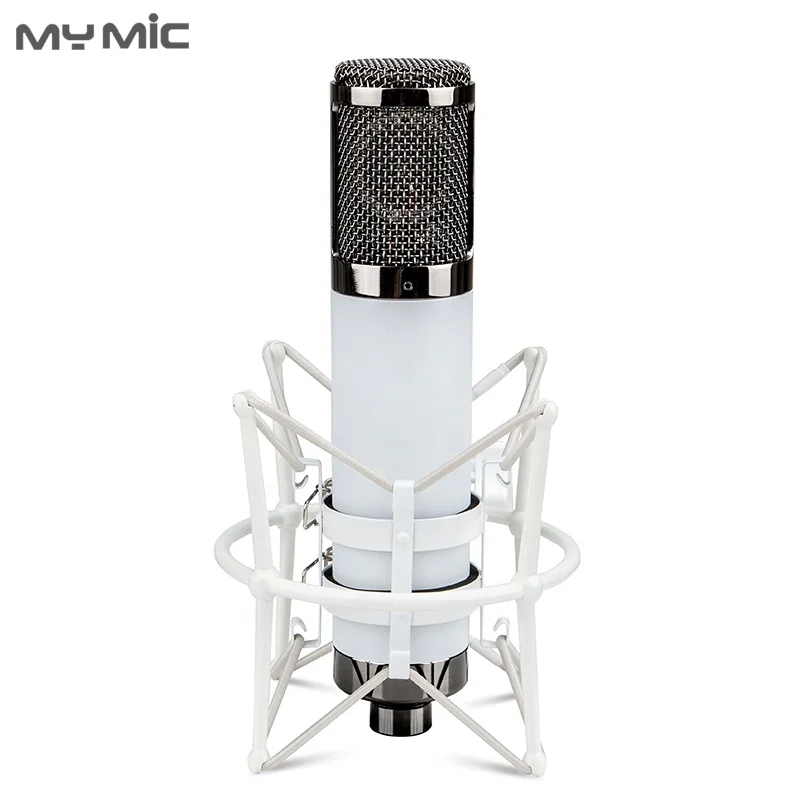 

MY MIC ME3 High Quality Wired handheld Condenser Large Diaphragm Microphone Studio for Vocal Recording, White