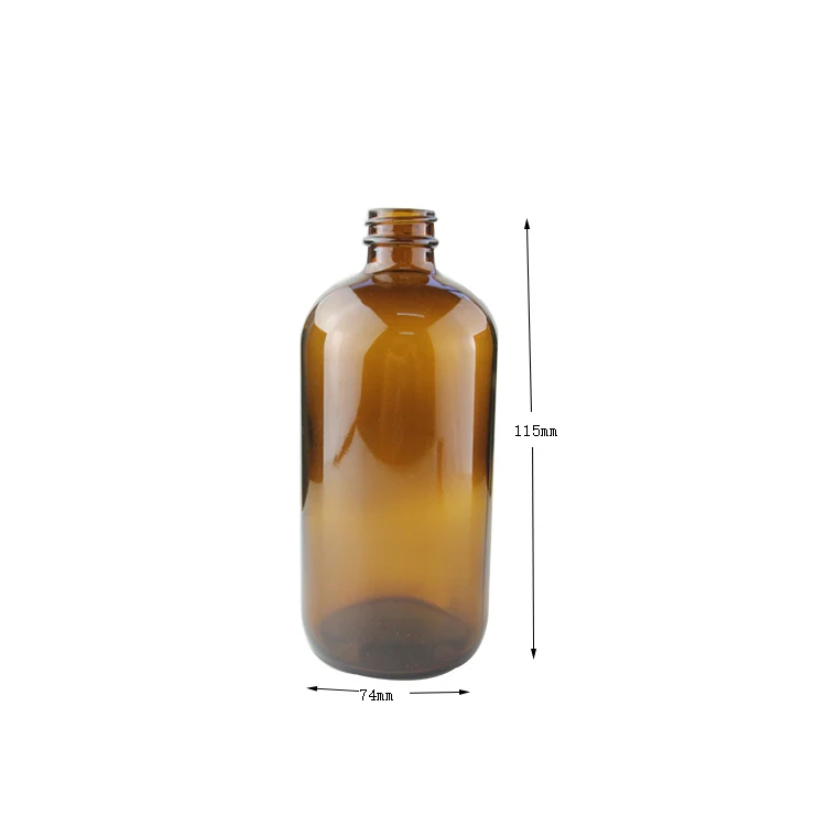 Large Capacity 500ml Amber Glass Lotion Bottle With Aluminum Lotion