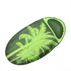 65.5" Tropical Black and Lime Green Palm Tree Print Mesh SunDry Lounger Spring Float