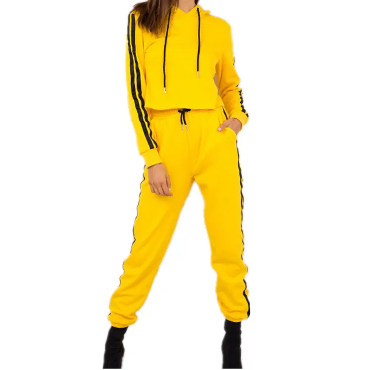 

Custom Slim Fitted Side Striped Tracksuit Women