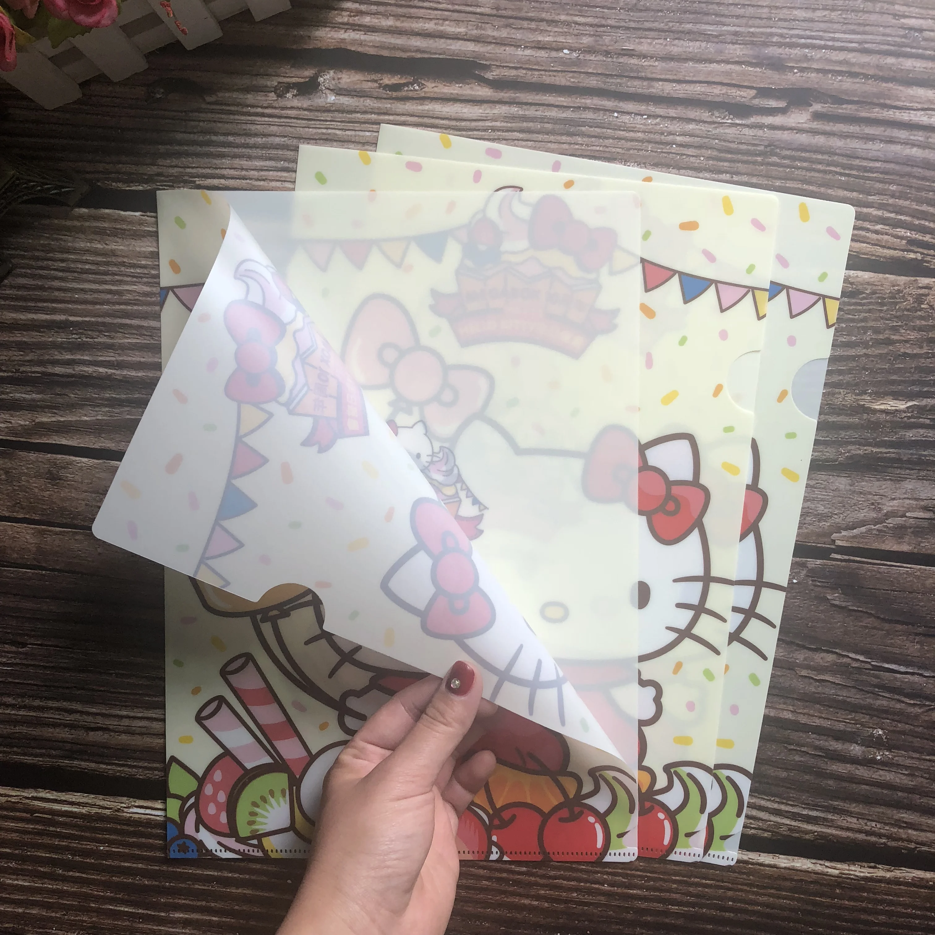 
Custom print A4 L shape PP plastic clear file folder manufacturer 