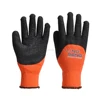 NLSSAFETY safety gloves / Black Latex Crinkle Half Coated Labor Work Rubber Cold Prevention Hand Gloves for W