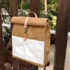 lightweight and eco friendly travel bag kraft paper roll top backpack