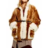 2019 new arrival winter women gorgeous beige shearling coat