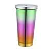 Stainless steel water bottle with straw custom logo custom packaging
