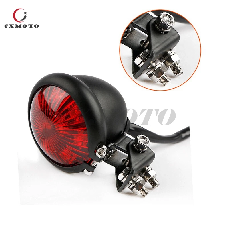 Universal Cafe Racer Motorbikes Modified Tail Lamp Real Lights Dc 12v