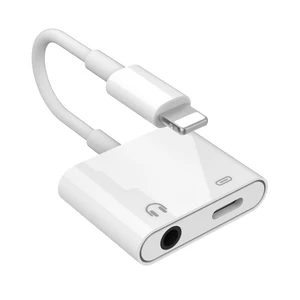 3.5mm Aux Jack Adapter iPhone Headphone Audio Splitter & Charging