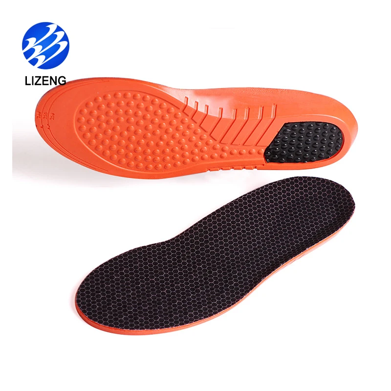 

Lizeng Insole Factory Shock Absorb Memory PU Shoe Template For Basketball Running Shoes, Black or customized