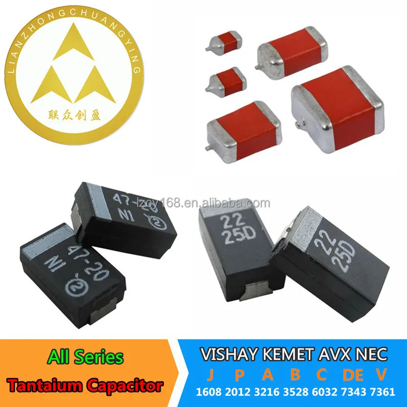 10PCS 25V 1UF A case 105E ±10/% 1206 SMD Tantalum Capacitors 3.2mm×1.6mm