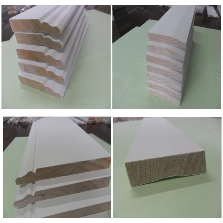 plaiste Primed Pine Flat Dado Rail wood moulding