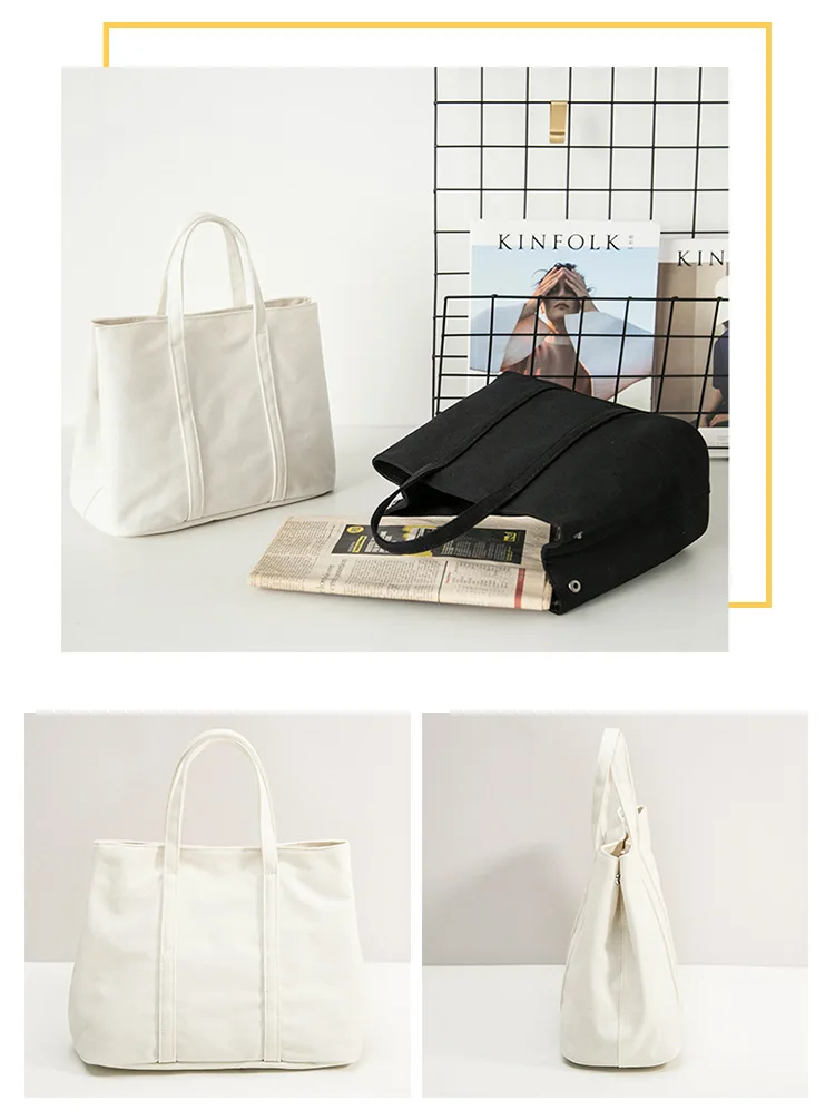 Wholesale Canvas Tote Bag Waterproof Canvas Brand Modern Women Handbag