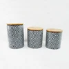 FDA BSCI shipping fee discount set of 3 ceramic honey jar,ceramic candy jar,jar container