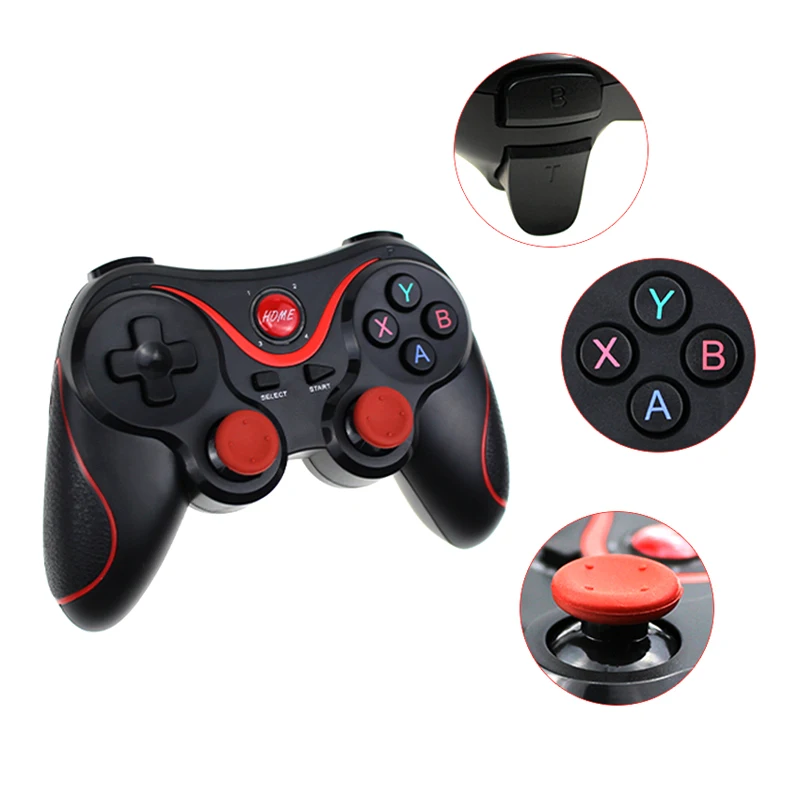 

Wholesale Terios T3 X3 Wireless Joystick Gamepad Game Controller bluetooth BT3.0 Tablet TV Box Holder Joystick For Mobile Phone