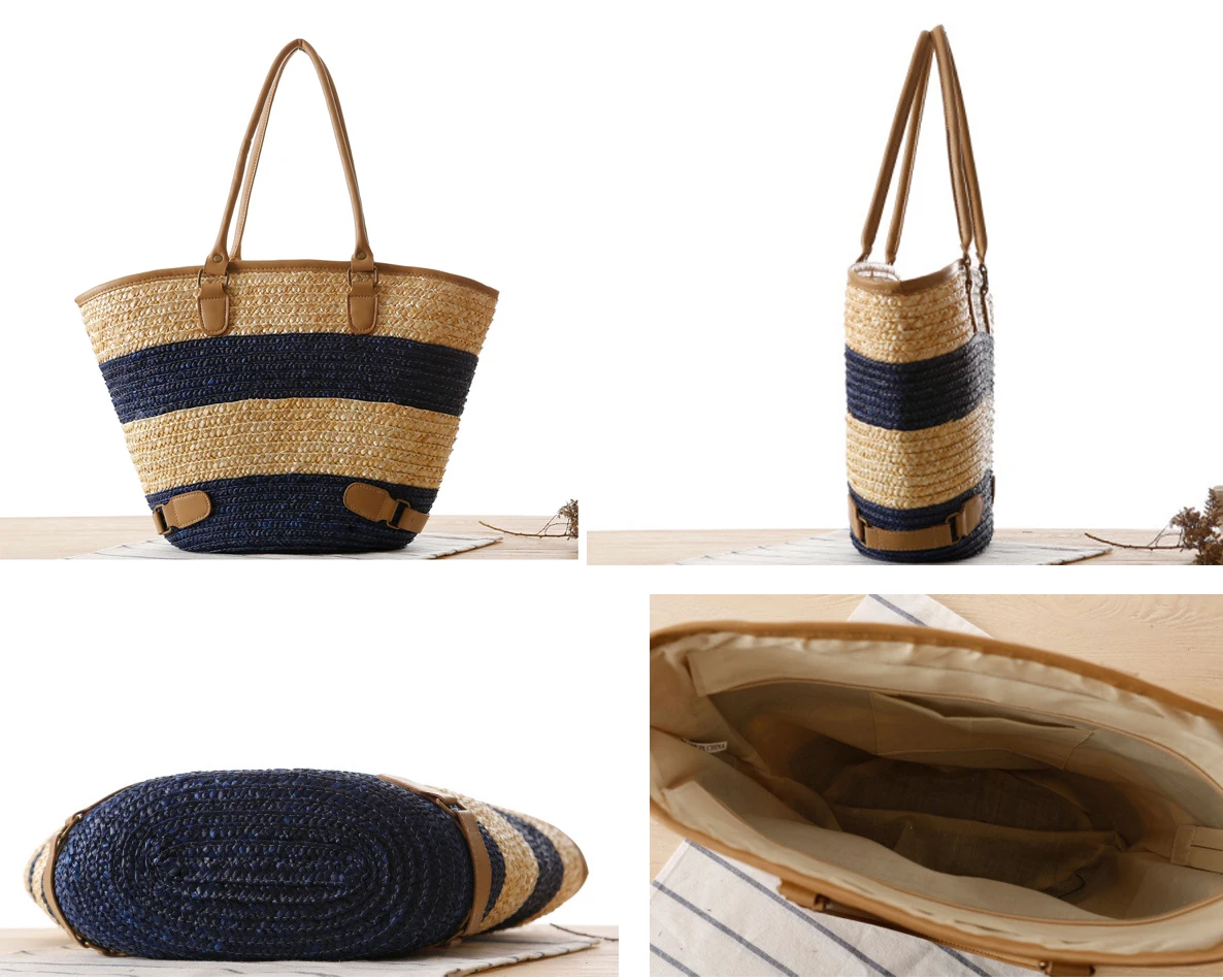 Trending Hot Selling Straw Tote Bags Wholesale Shopping Bag Moroccan