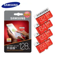 

SAMSUNG Memory Card 32GB 64GB 128GB 256GB 16GB SD-HC SD-XC Grade EVO+ Class 10 C10 UHS TF orange Cards Trans Flash micro TF SD
