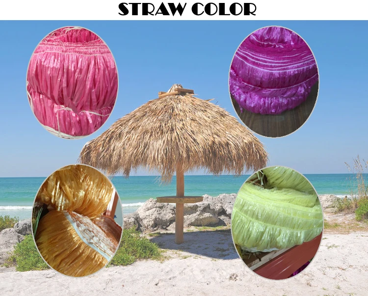 8 2 Feet Beach Umbrella Tiki Thatched Hula Umbrella Straw Parasol Crank Open System Umbrella In Natural Retro Style Buy Jerami Payung Jerami Payung Payung Jerami Product On Alibaba Com